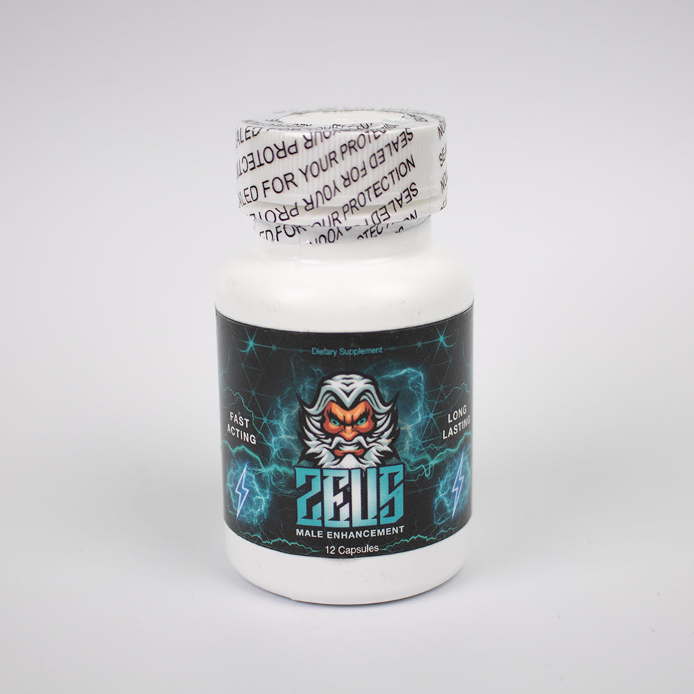 Zeus Plus Male Supplement Pill Bottle (12) - Fantasies Boutique