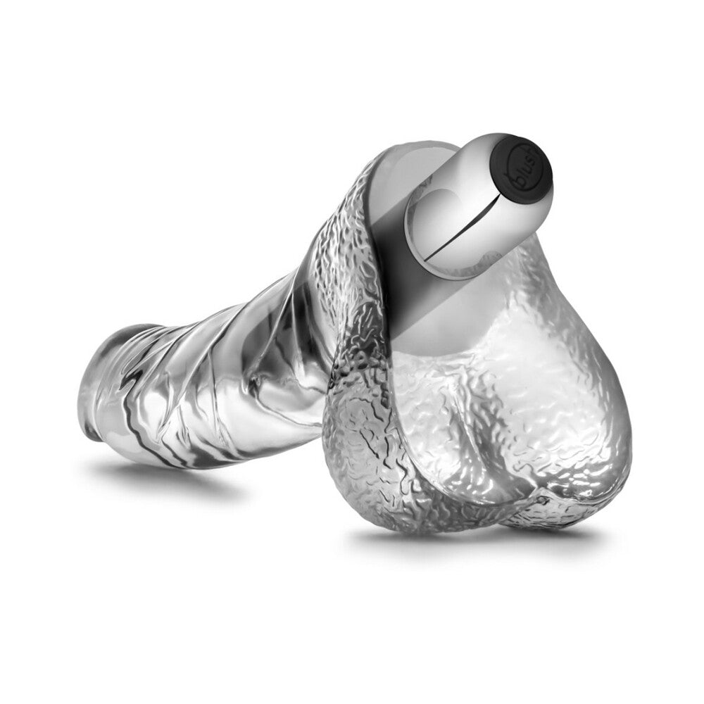 Naturally Yours Vibrating Ding Dong with Balls 6.5 in. Clear - Fantasies Boutique