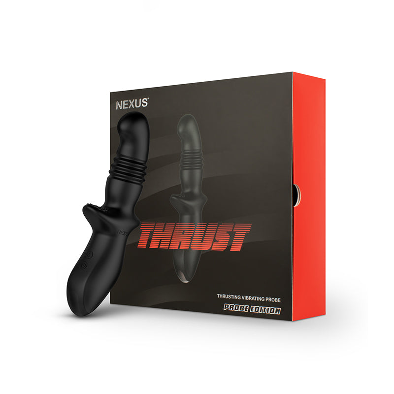 Nexus Thrust Rechargeable Thrusting Vibrating Probe Black - Fantasies Boutique