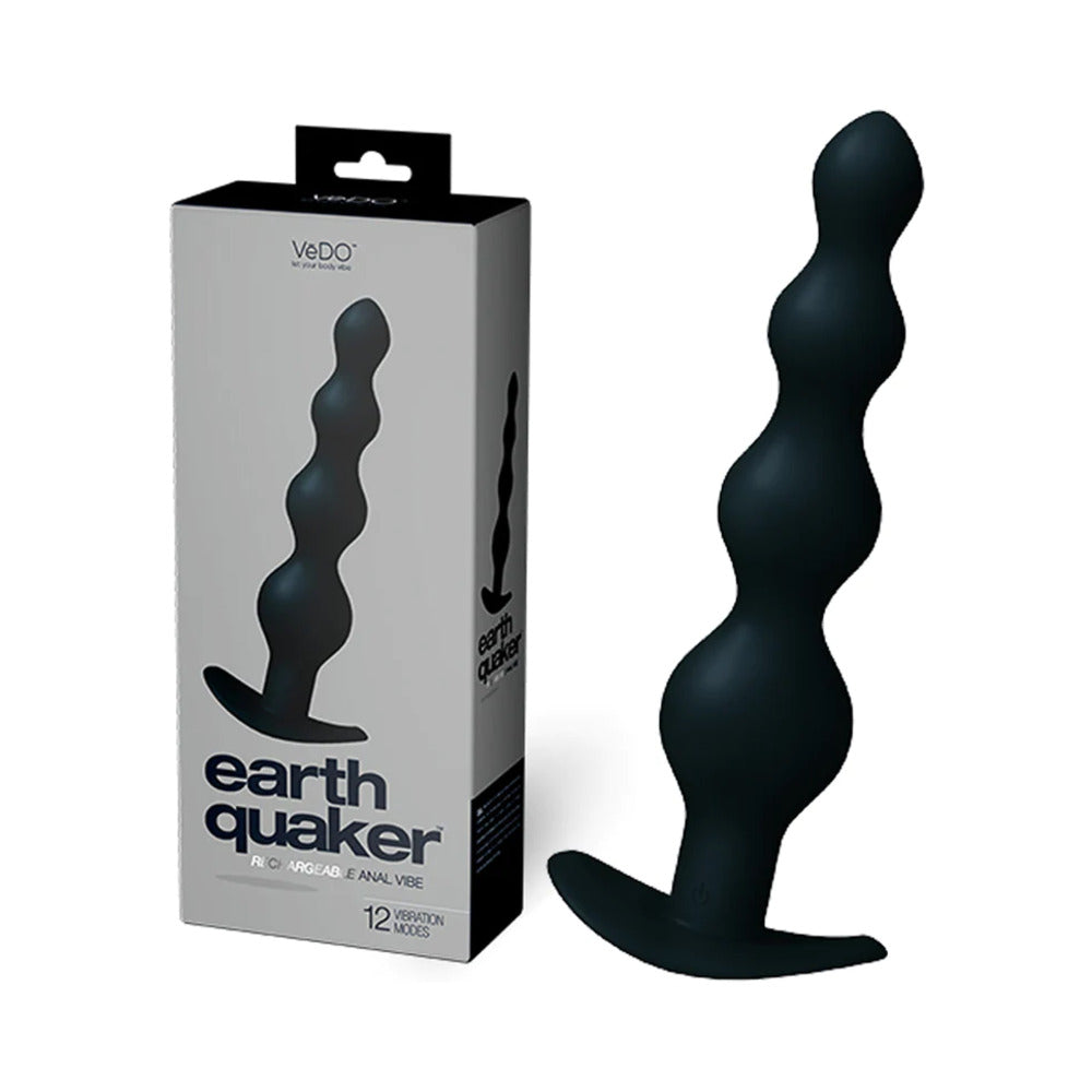 VeDO Earth Quaker Anal Vibe - Just Black - Men's - Fantasies Boutique