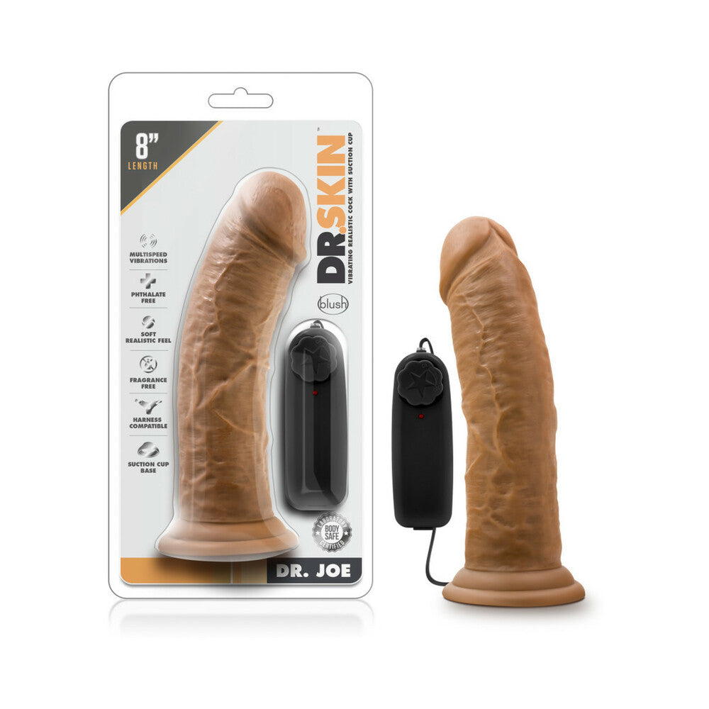 Dr. Skin Dr. Joe Realistic 8 in. Vibrating Dildo Tan - Fantasies Boutique