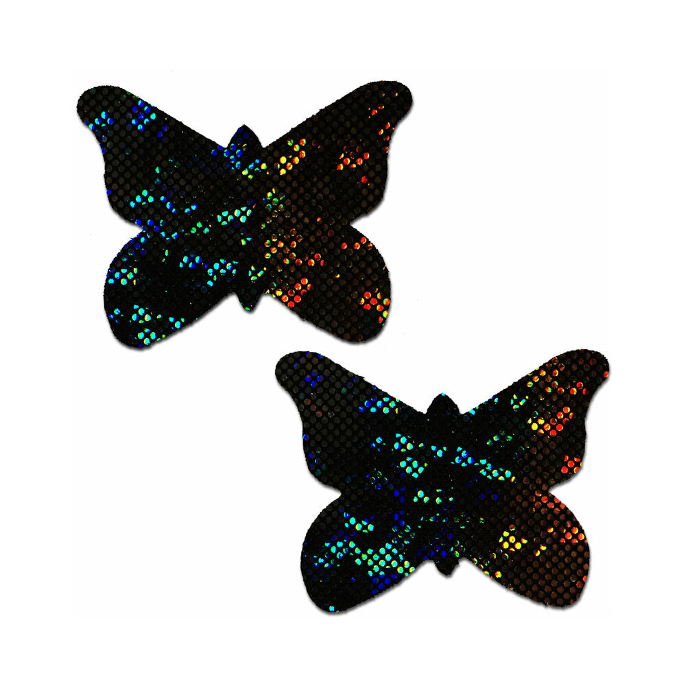 Pastease: Shattered Disco Ball Glitter Black Butterflies Pasties