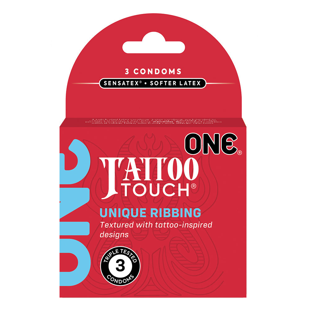ONE Tattoo Touch Condom 3-Pack - Fantasies Boutique