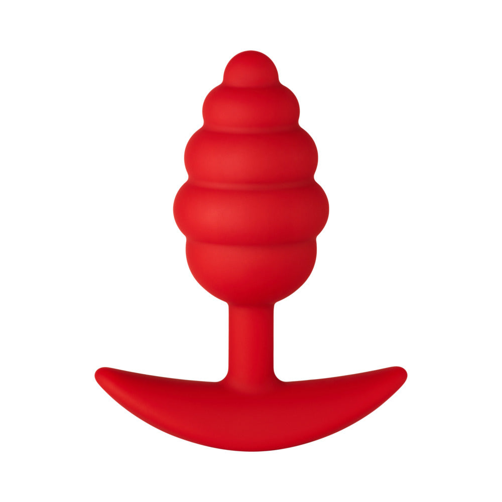 Forto F-83 Spiral Silicone Anal Plug Red
