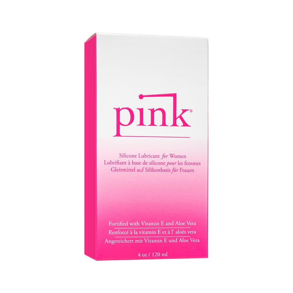 Pink Silicone Lubricant 4 oz. Glass Bottle - Fantasies Boutique
