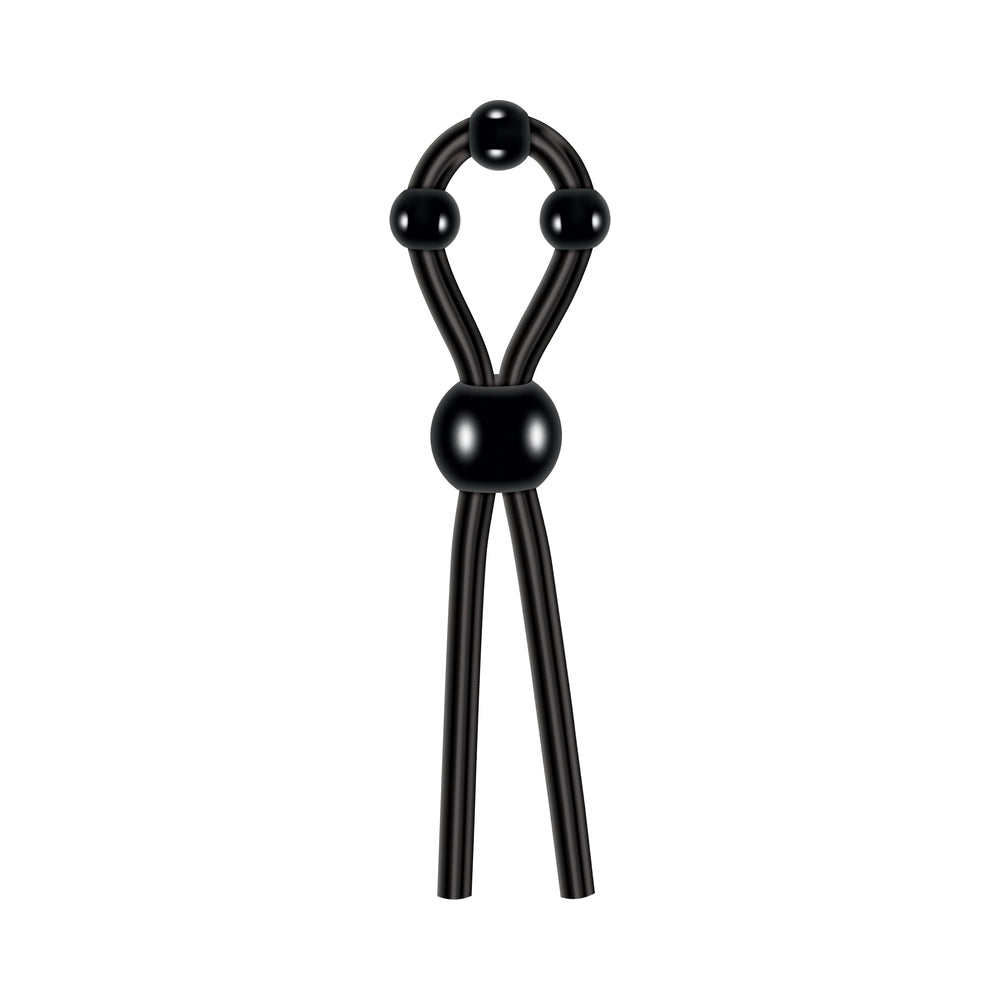 Zero Tolerance Ultimate Silicone Lasso Adjustable Cockring Black - Fantasies Boutique