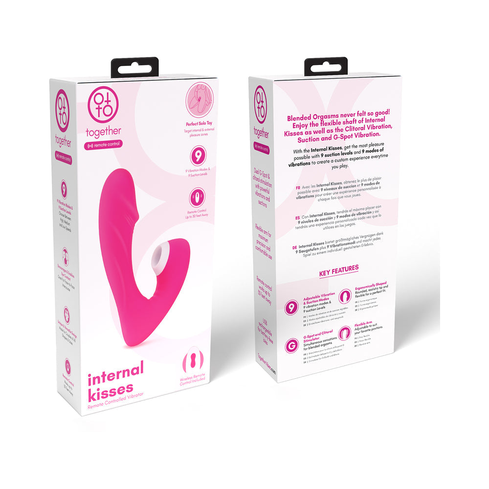Together Internal Kiss Remote Control Vibe Pink - Fantasies Boutique
