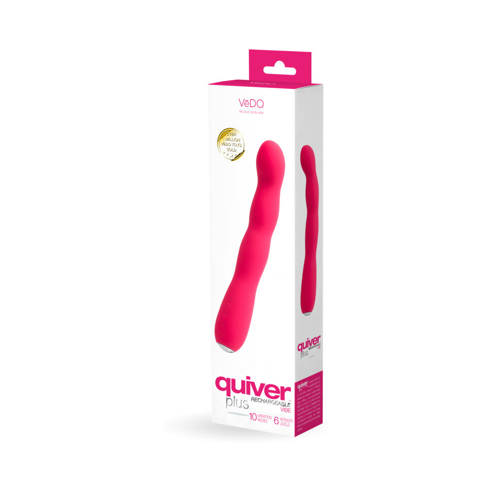 VeDO Quiver Plus Rechargeable Vibe Foxy Pink - Fantasies Boutique