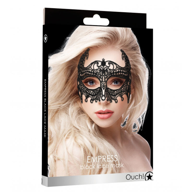 Ouch! Empress Lace Eye Mask Black - Fantasies Boutique