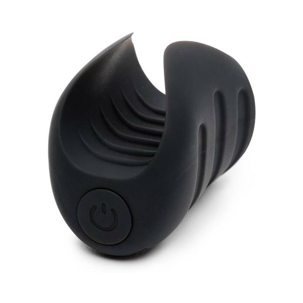 Fifty Shades of Grey Sensation Rechargeable Silicone Vibrating Pleasure Stroker Black - Fantasies Boutique