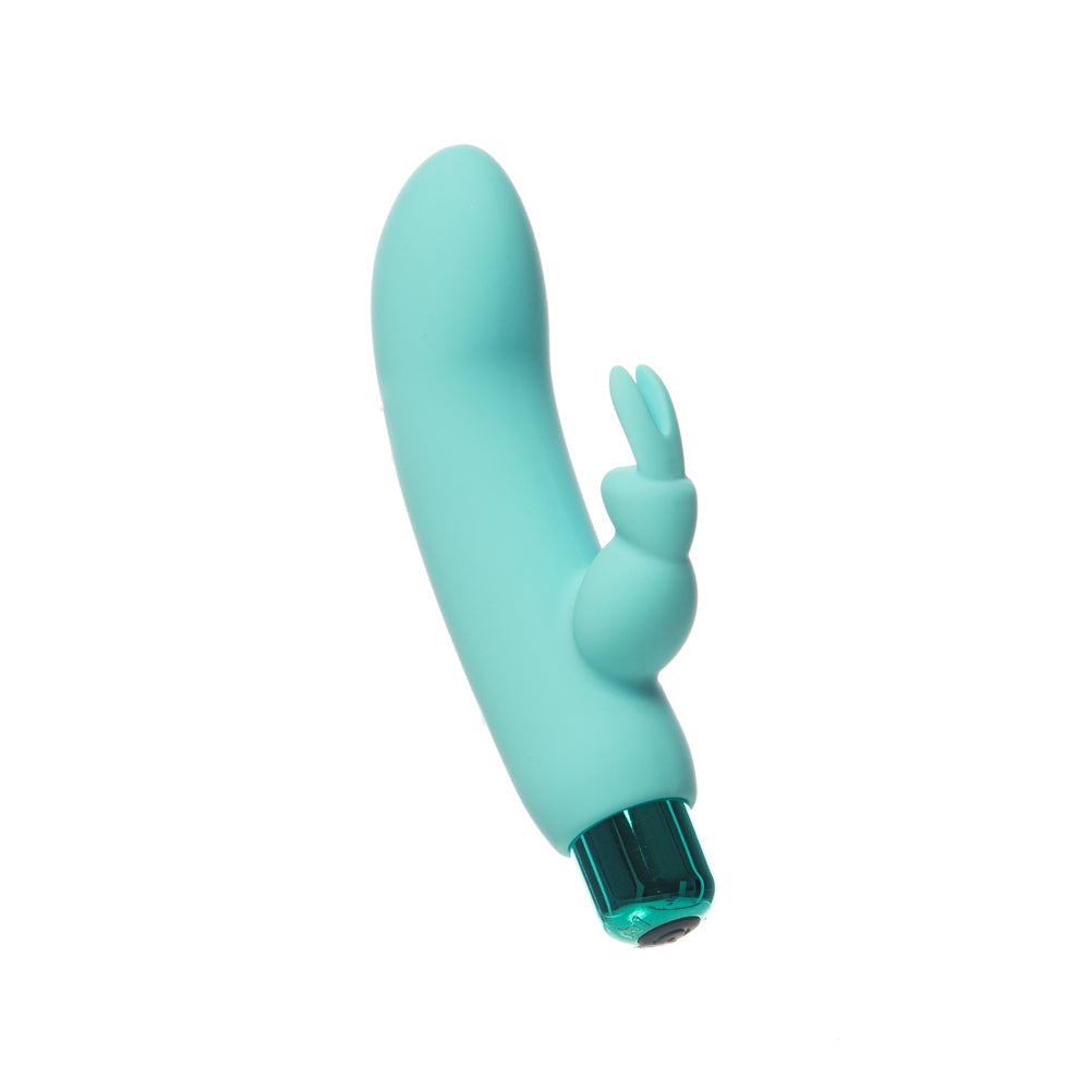 Powerbullet Alice's Bunny Rechargeable Bullet Vibrator with Silicone Rabbit Sleeve Teal - Fantasies Boutique