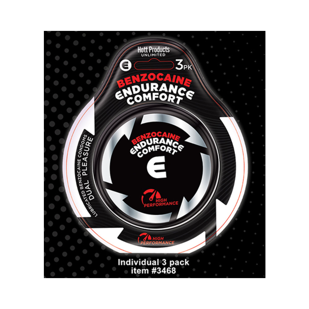 Endurance Comfort Benzocaine Condoms 3Pk - Fantasies Boutique