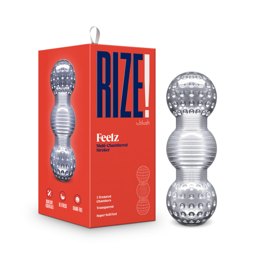 RIZE! Feelz Multi-Chambered Stroker Clear - Fantasies Boutique