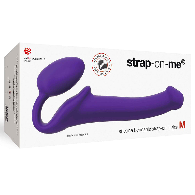 Strap-On-Me Semi-Realistic Bendable Silicone Strap-On Purple M - Fantasies Boutique