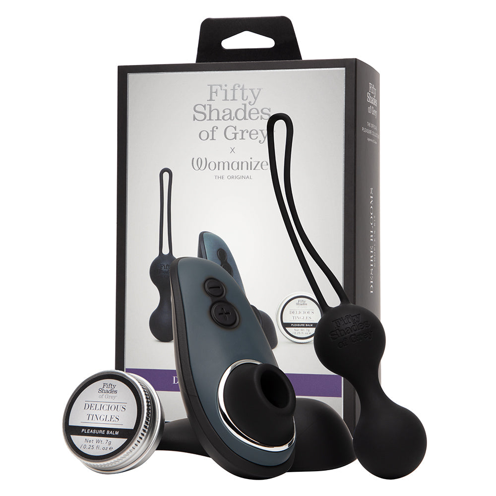 Fifty Shades of Grey Womanizer Desire Blooms Kit Black - Fantasies Boutique