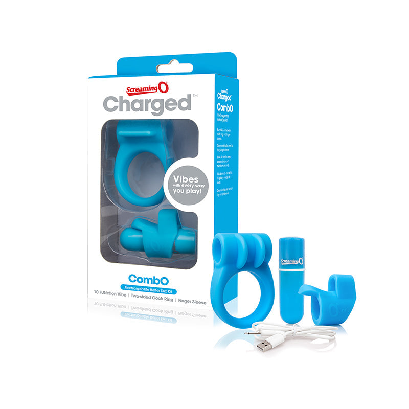 Screaming O Charged CombO Kit #1 - Blue - Fantasies Boutique