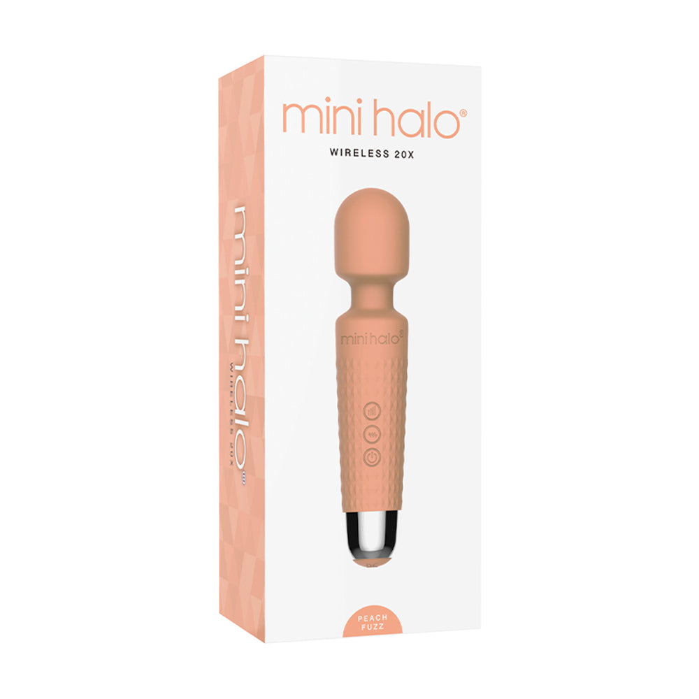 Mini Halo Wireless Wand 20X Silicone Peach Fuzz - Fantasies Boutique
