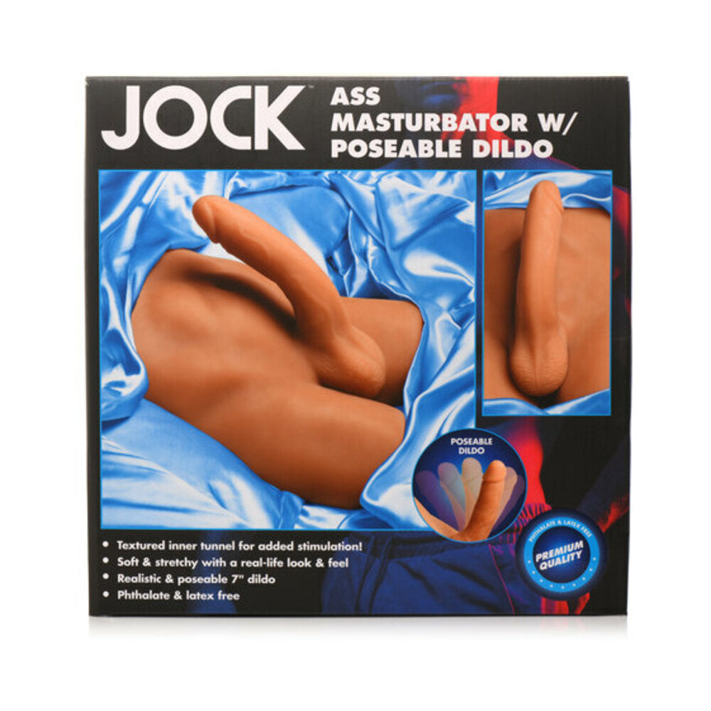 Jock Ass Masturbator with Posable 7 in. Dildo Medium - Fantasies Boutique