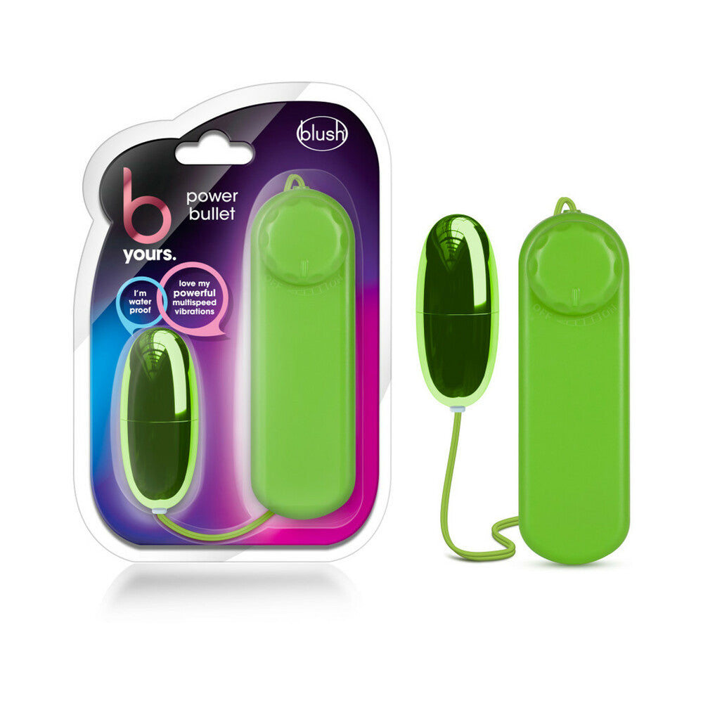 B Yours Power Bullet Remote-Controlled Egg Vibrator Lime - Fantasies Boutique