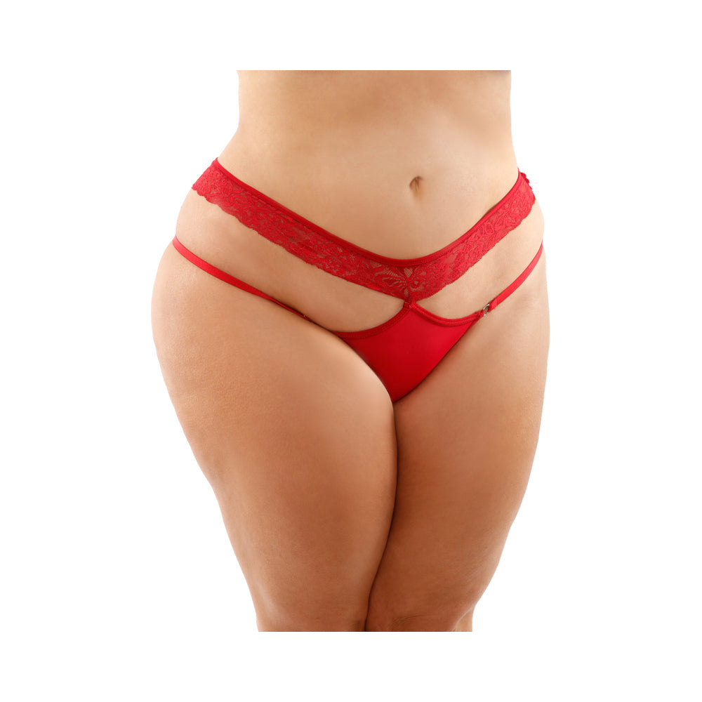 Ren Microfiber Panty With Double-Strap Waistband Red Queen - Fantasies Boutique