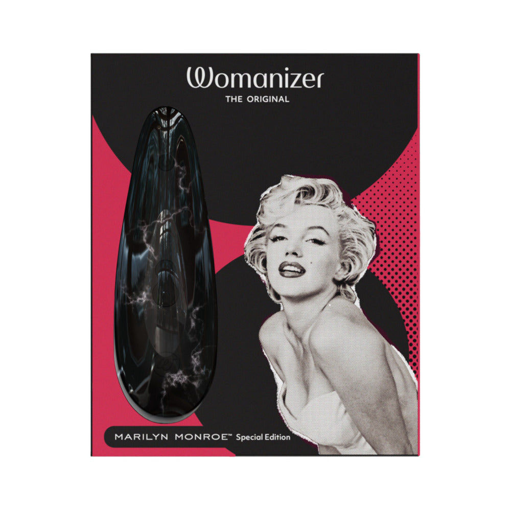 Womanizer x Marilyn Monroe Classic 2 Special Edition Pleasure Air Clitoral Stimulator Black Marble - Fantasies Boutique