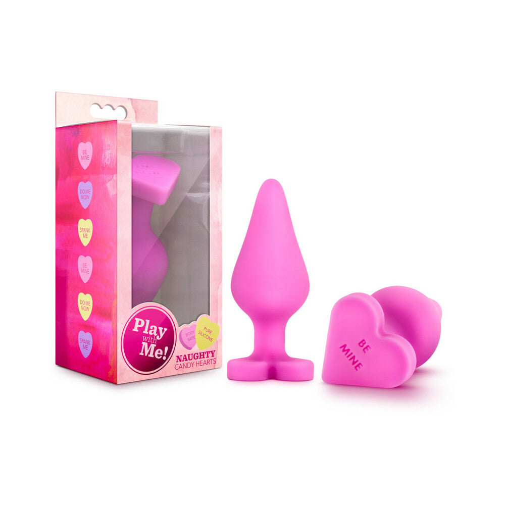 Blush Play with Me Naughty Candy Hearts 'Be Mine' Anal Plug Pink - Fantasies Boutique