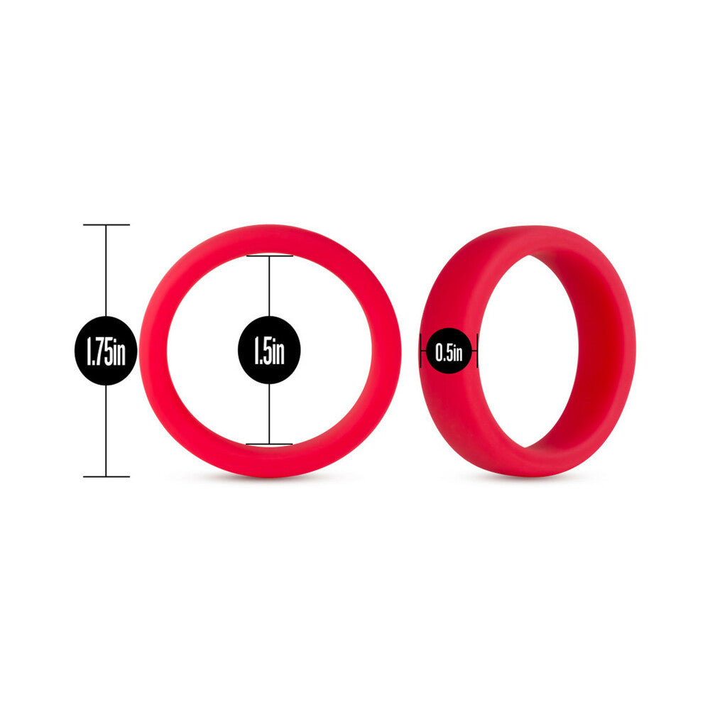 Blush Performance Silicone Go Pro Cock Ring Red - Fantasies Boutique