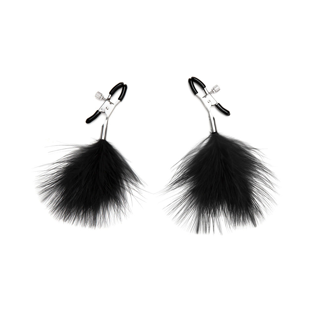 Lux Fetish Feather Nipple Clips - Fantasies Boutique