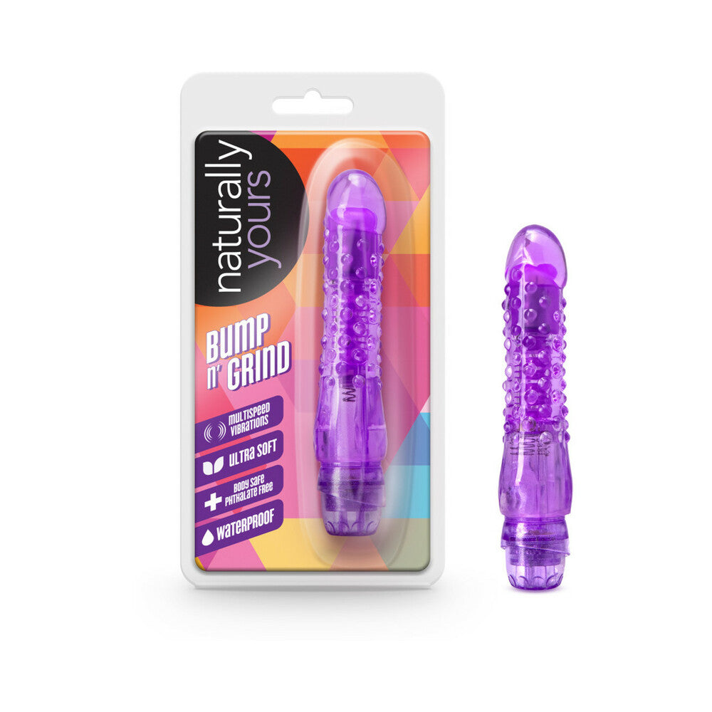 Naturally Yours Bump n' Grind Textured Slimline Vibrator Purple - Fantasies Boutique