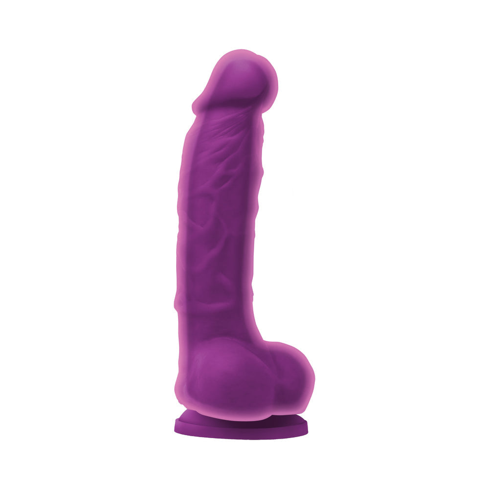 Colours Dual Density 5 in. Dildo Purple - Fantasies Boutique