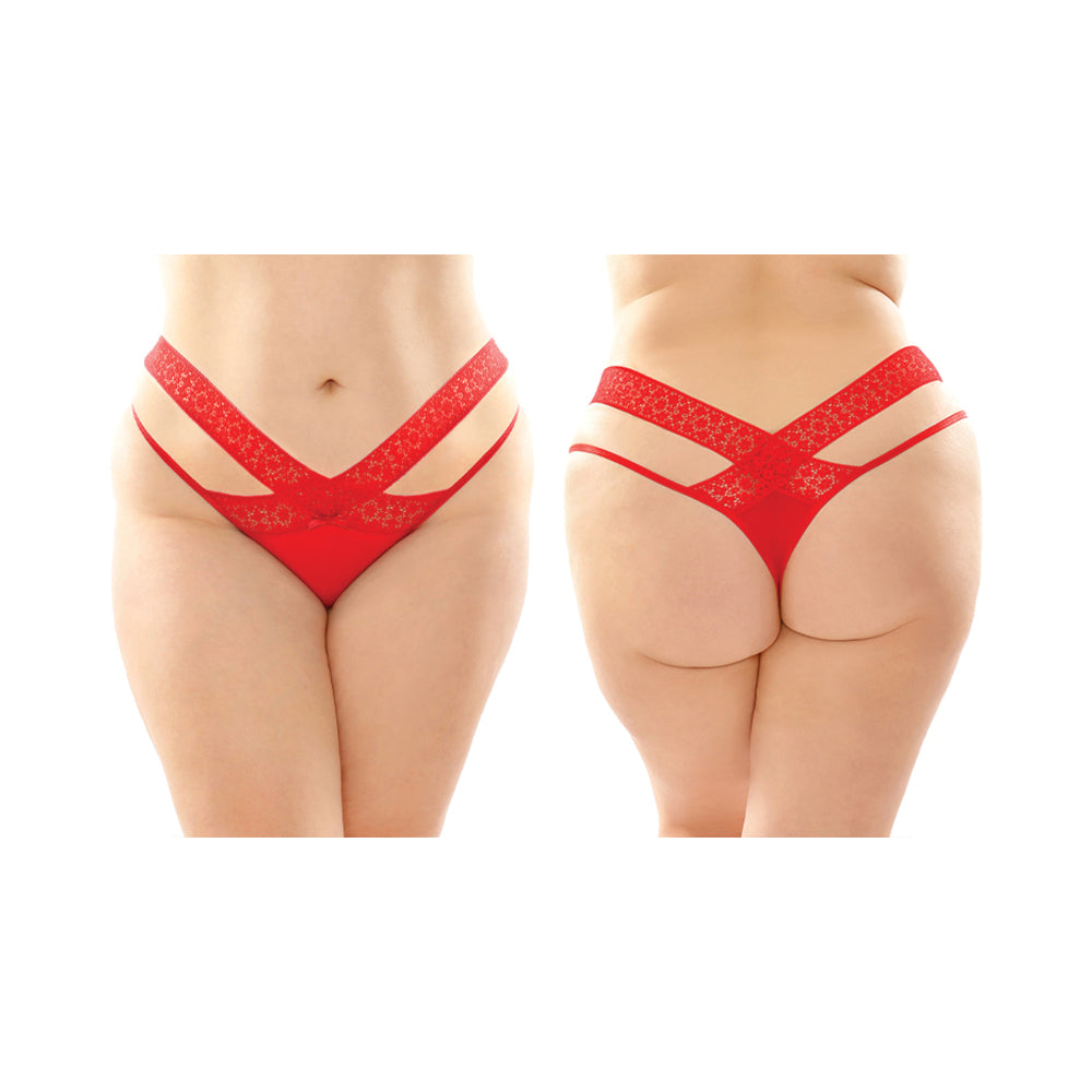 Fantasy Lingerie Daphne Microfiber Brazilian-Cut Panty 6-Pack Red Queen - Fantasies Boutique