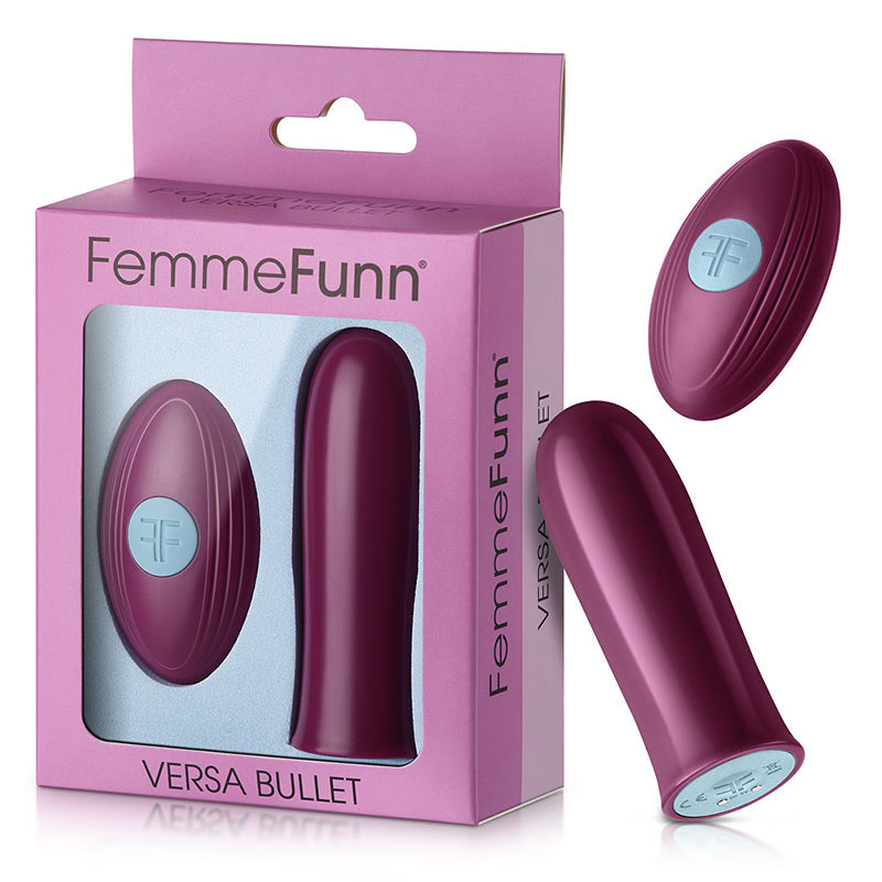 FemmeFunn Versa Bullet Rechargeable Remote-Controlled Vibrator Dark Fuchsia - Fantasies Boutique