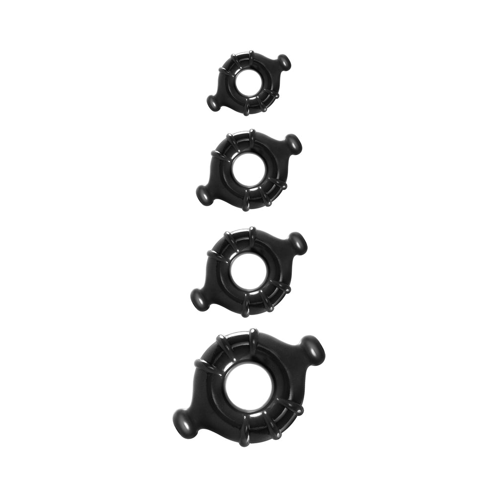 Renegade Vitality Rings 4-Pack Black - Fantasies Boutique