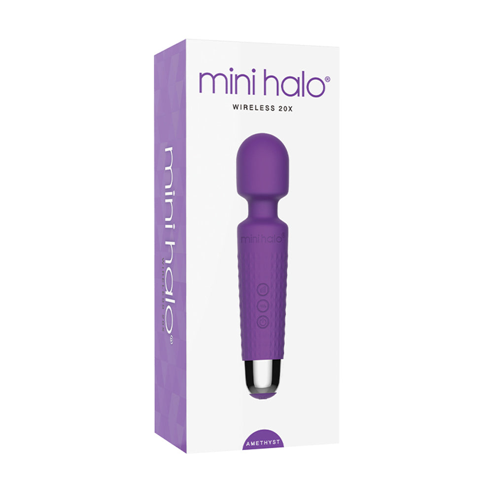 Mini Halo Wireless Wand 20X Silicone Amethyst - Fantasies Boutique
