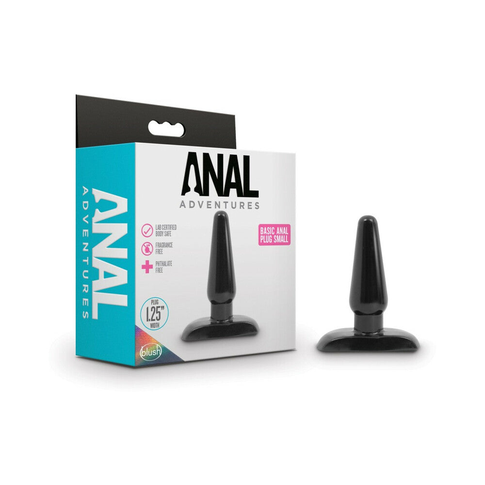 Anal Adventures Basic Anal Plug Small Black - Fantasies Boutique