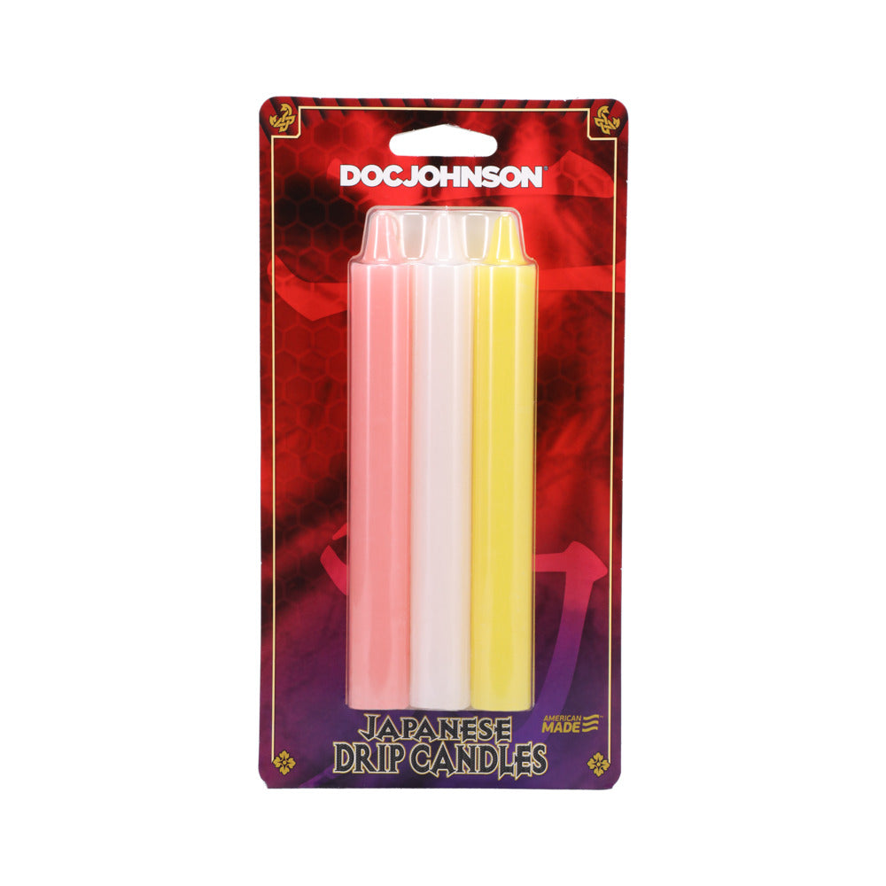 Japanese Drip Candles 3-Pack Pink, White, Yellow - Fantasies Boutique