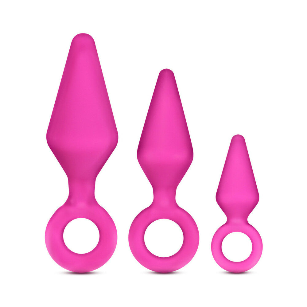 Blush Luxe Candy Rimmer 3-Piece Silicone Anal Plug Kit Pink - Fantasies Boutique