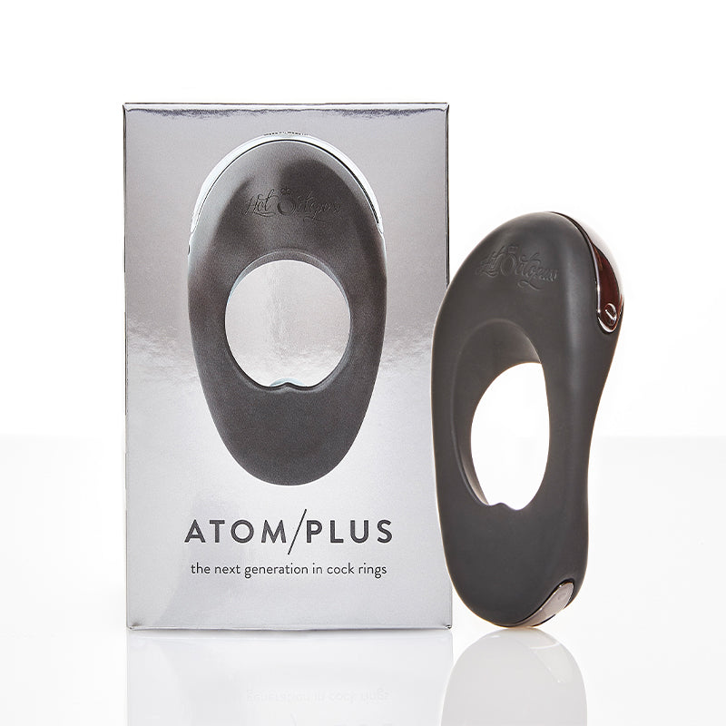 Hot Octopuss Atom Plus Rechargeable Vibrating Cock Ring Black - Fantasies Boutique