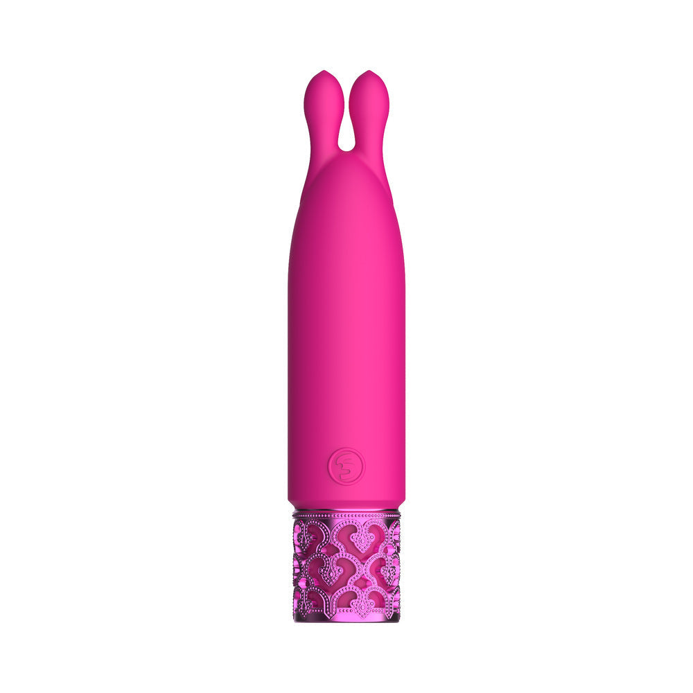 Royal Gems Twinkle Rechargeable Silicone Bullet Vibrator With Ears Pink - Fantasies Boutique