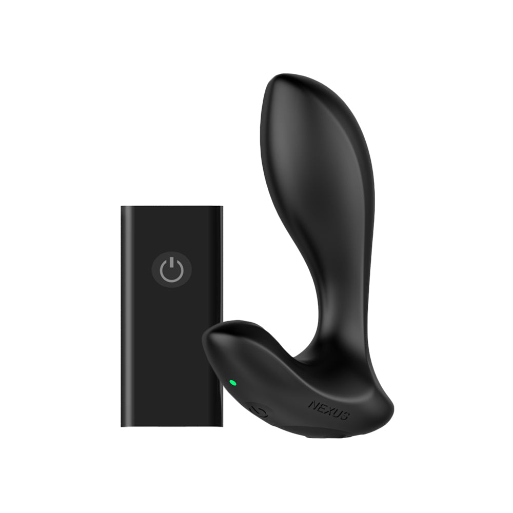 Nexus Duo Plug Rechargeable Remote-Controlled Vibrating Silicone Anal Plug Black - Fantasies Boutique