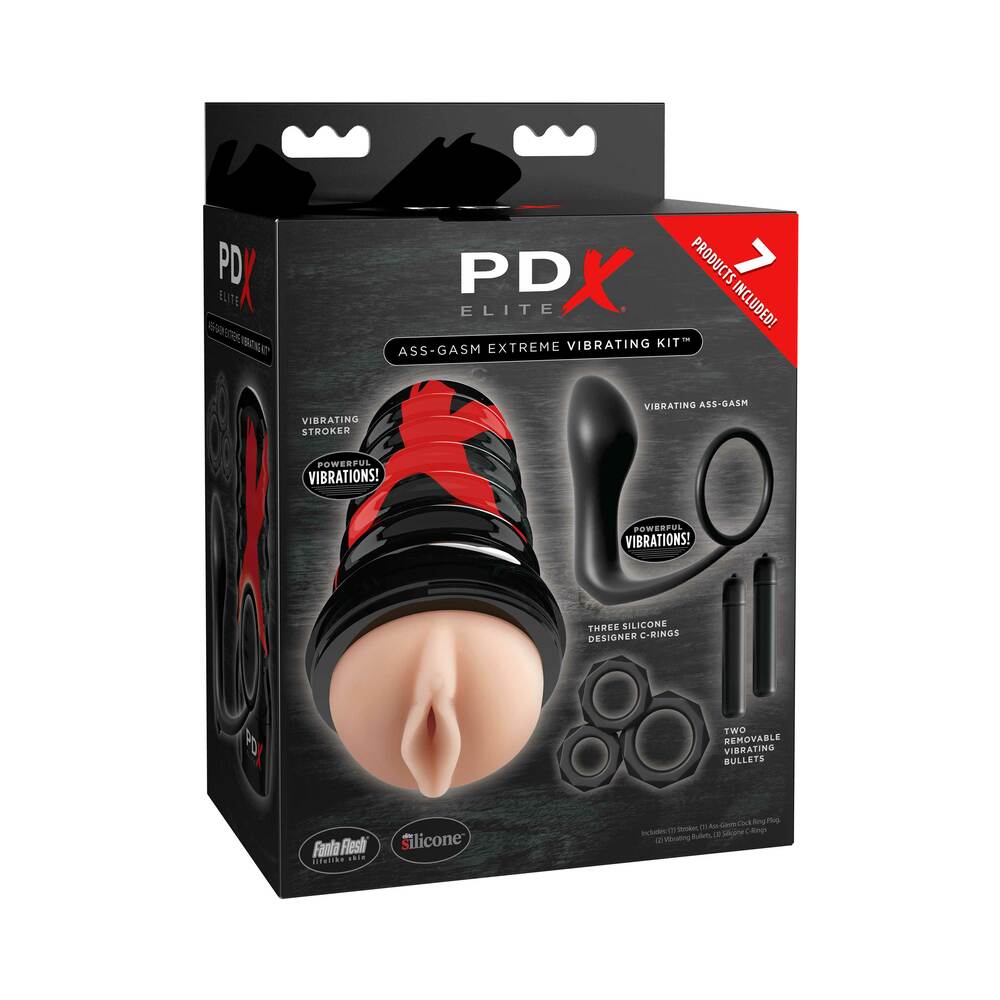 PDX Elite Ass-Gasm Extreme Vibrating 7-Piece Kit - Fantasies Boutique