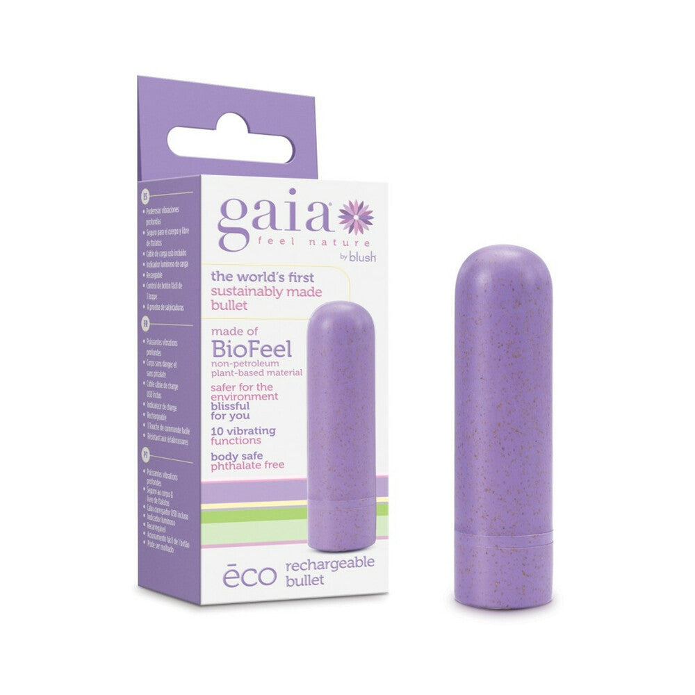 Blush Gaia Eco Rechargeable Bullet Vibrator Lilac - Fantasies Boutique