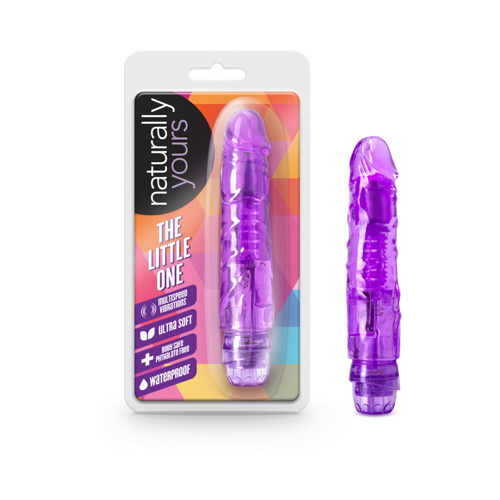 Naturally Yours The Little One Realistic 6.7 in. Vibrating Dildo Purple - Fantasies Boutique