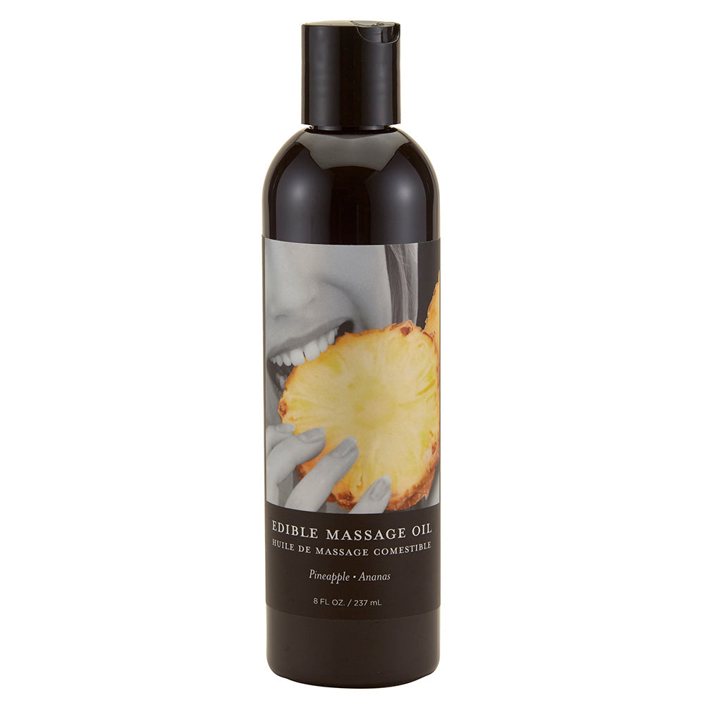 Earthly Body Edible Massage Oil Pineapple 8oz - Fantasies Boutique