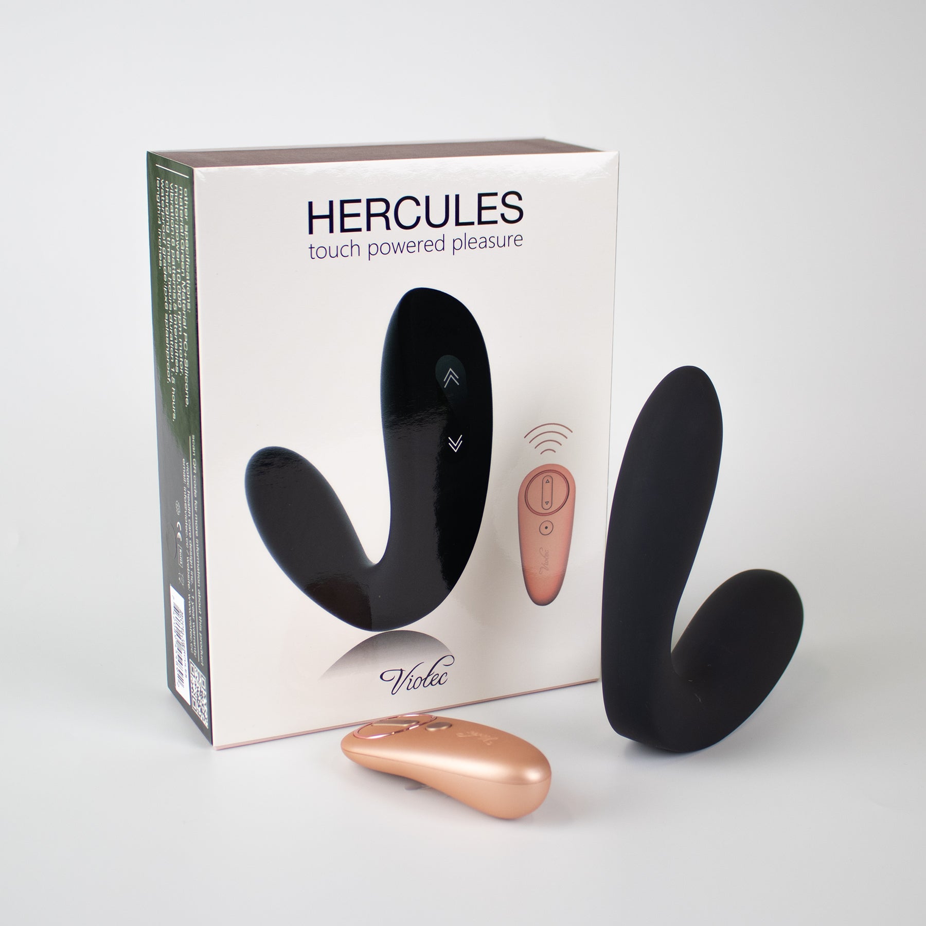 Hercules Remote C-Shape Vibrating Plug Black - Fantasies Boutique