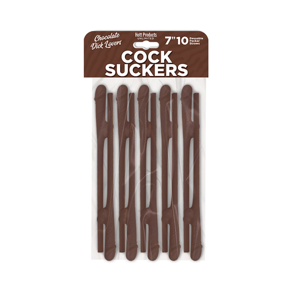 Skins Pecker Straws Chocolate Lovers (10-Pack) - Fantasies Boutique