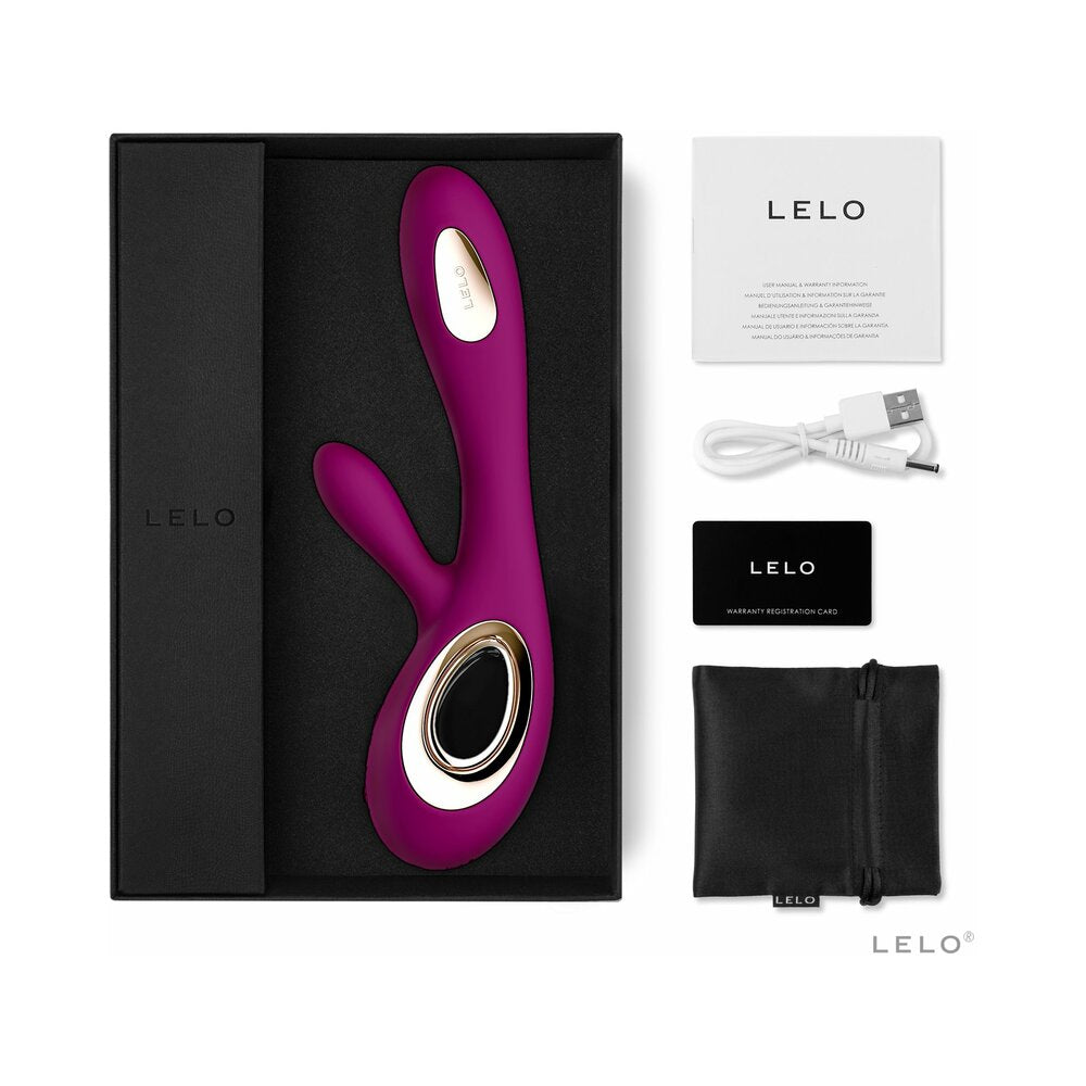 LELO SORAYA WAVE Rechargeable Rabbit Vibrator Deep Rose - Fantasies Boutique