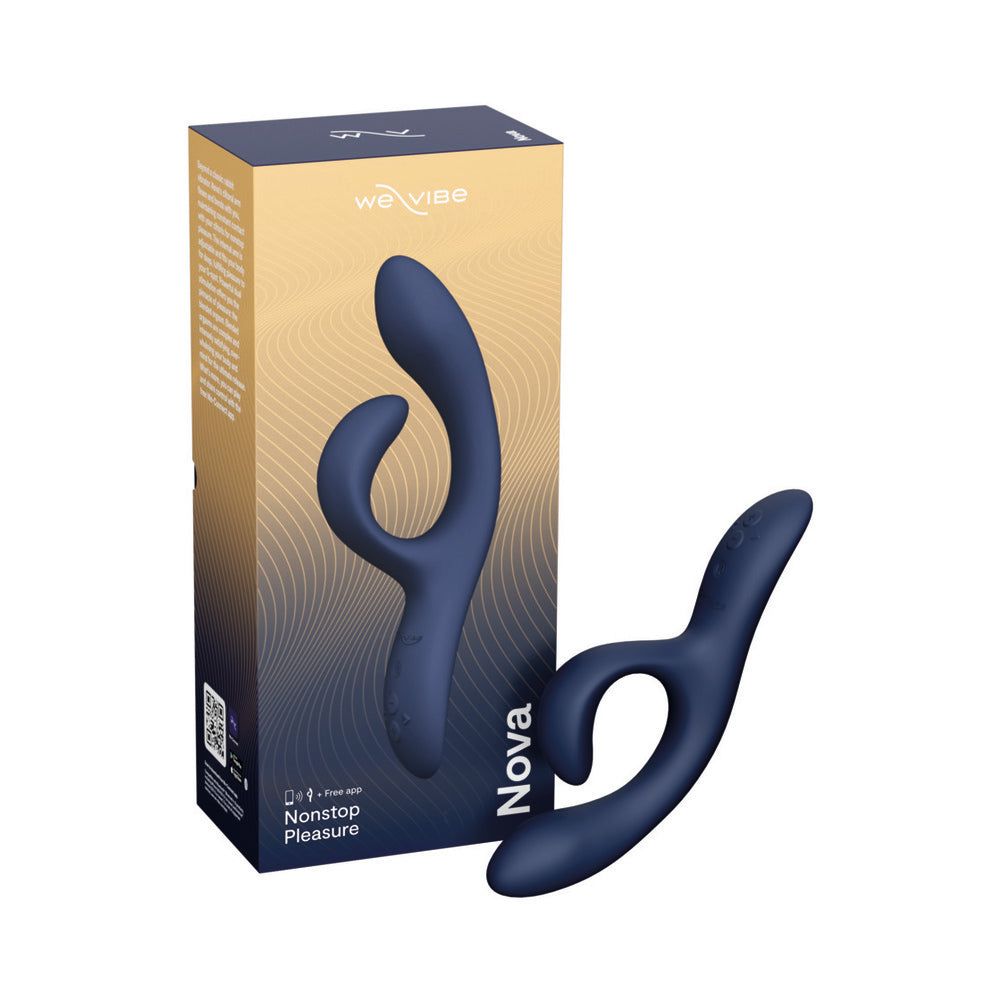 We-Vibe Nova 2 Rechargeable Flexible Silicone Rabbit Vibrator Midnight Blue - Fantasies Boutique