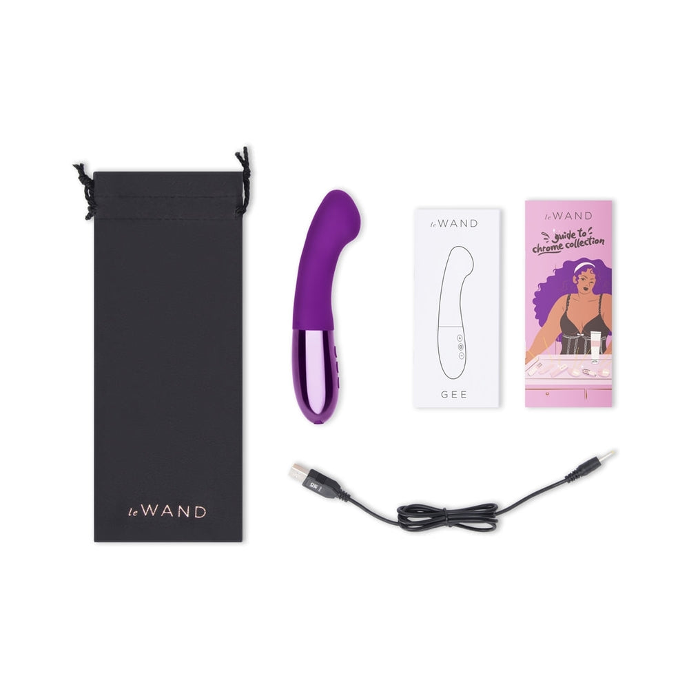 Le Wand Gee Rechargeable Silicone G-Spot Targeting Vibrator Dark Cherry - Fantasies Boutique