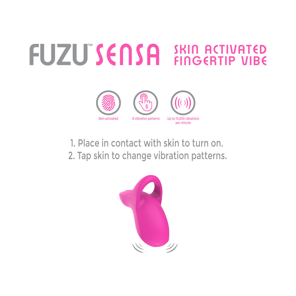 Fuzu Sensa Rechargeable Skin-Activated Fingertip Vibe Pink - Fantasies Boutique